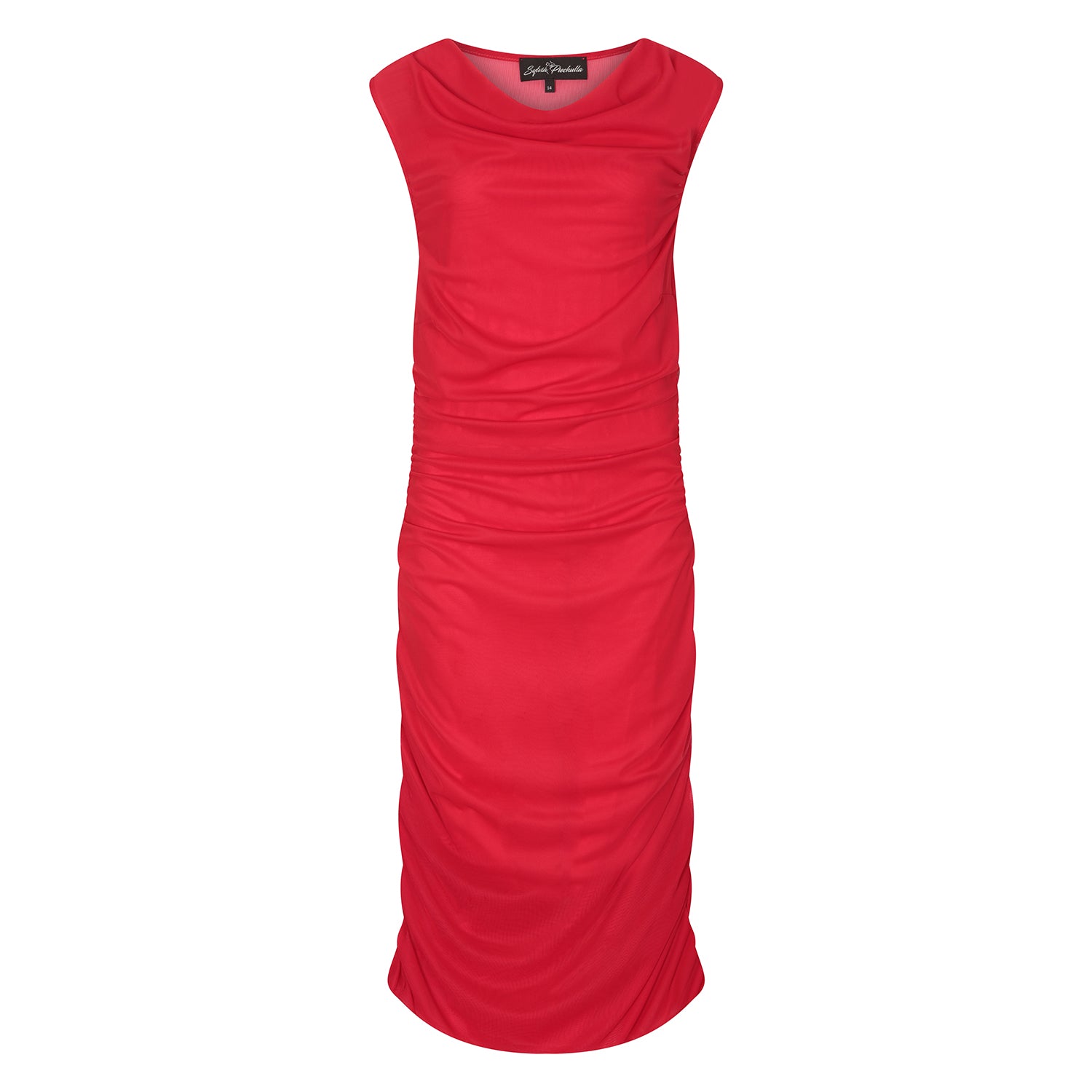 Red Summer Plus Size Mid Size Premium Midi Dress