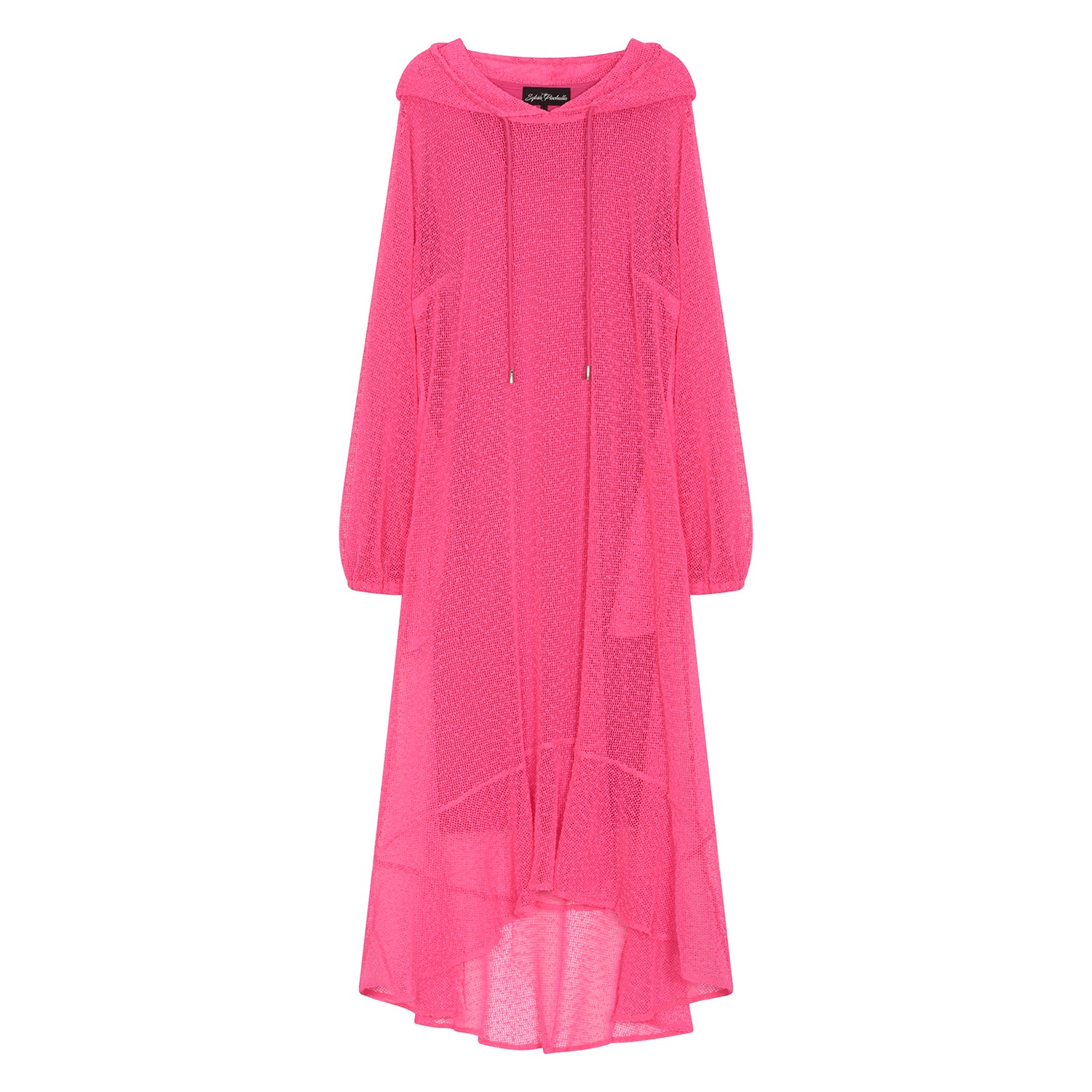 Midi Plus Size Holiday Dress with Hoodie in Hot Pink UK 12-22 US 8-18 Midi Plus Size Holiday Dress with Hoodie in Hot Pink UK 12-22 US 8-18