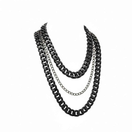 3 tier length chain necklace