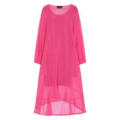 Midi Plus Size Holiday Dress Hot Pink UK 12- 24 US 8-20 Midi Plus Size Holiday Dress Hot Pink UK 12- 24 US 8-20